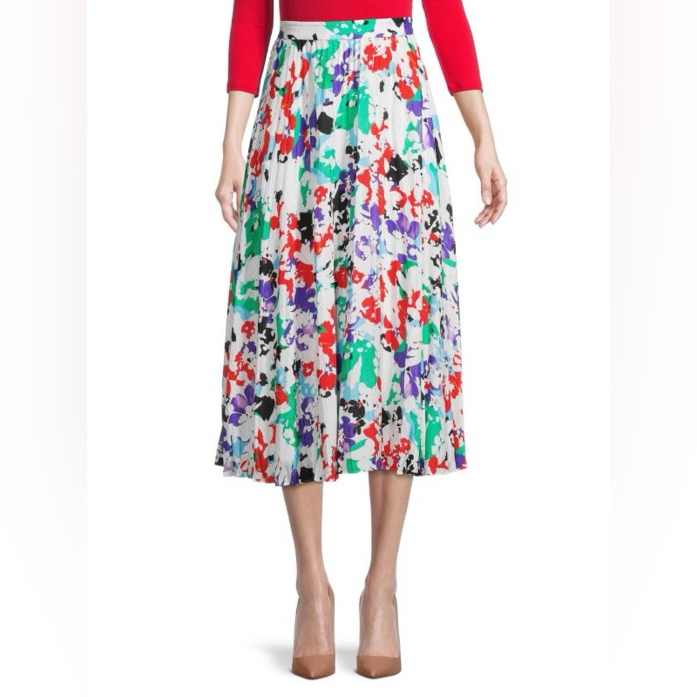 Tanya Taylor Multicolor Floral Midi Skirt